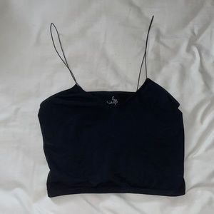 Free People Black Cropped Tank